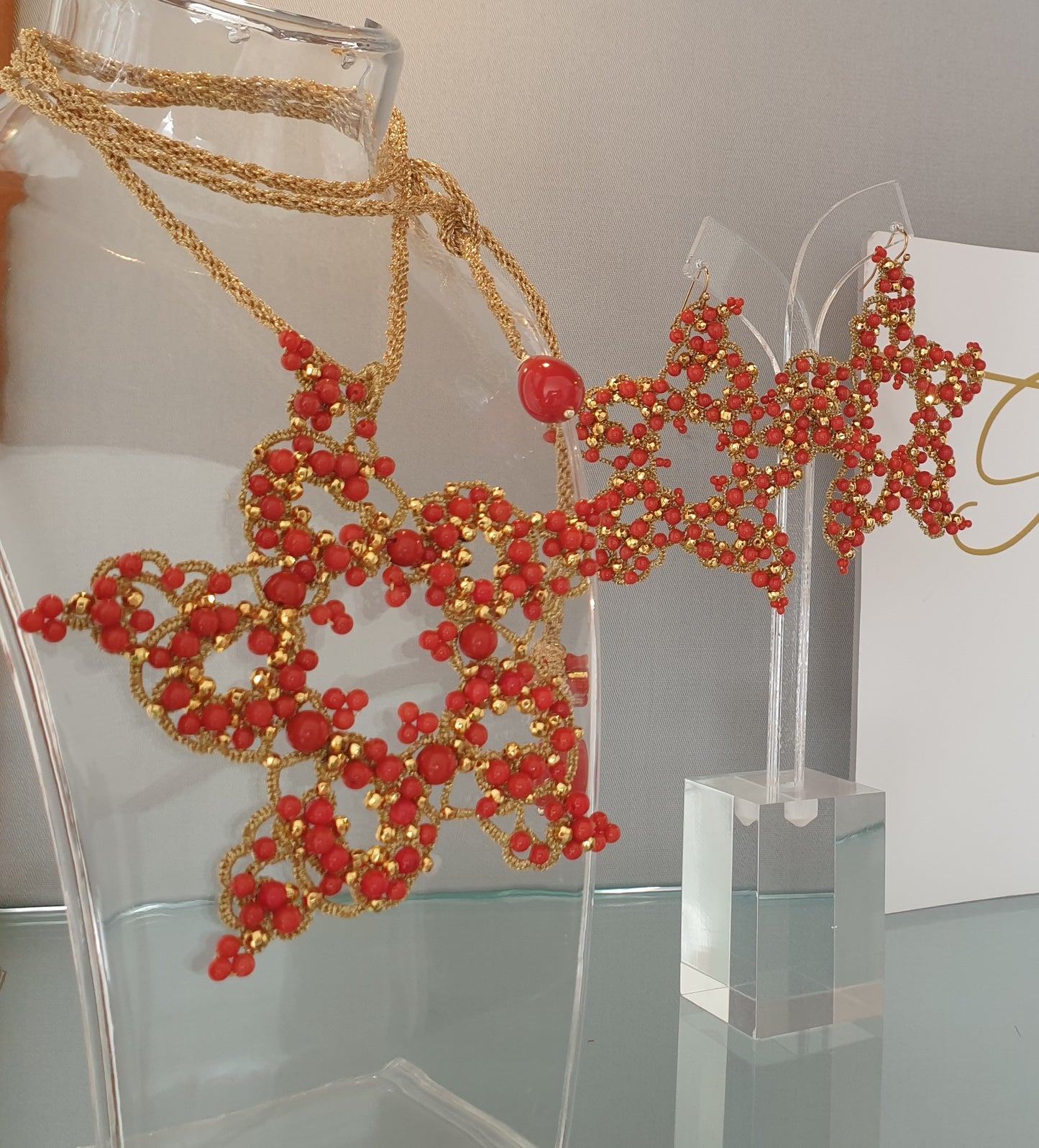 collana Stella Marina Corallo