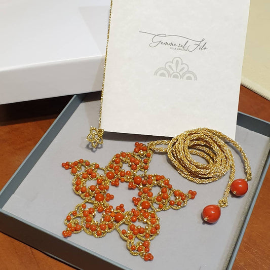 collana Stella Marina Corallo